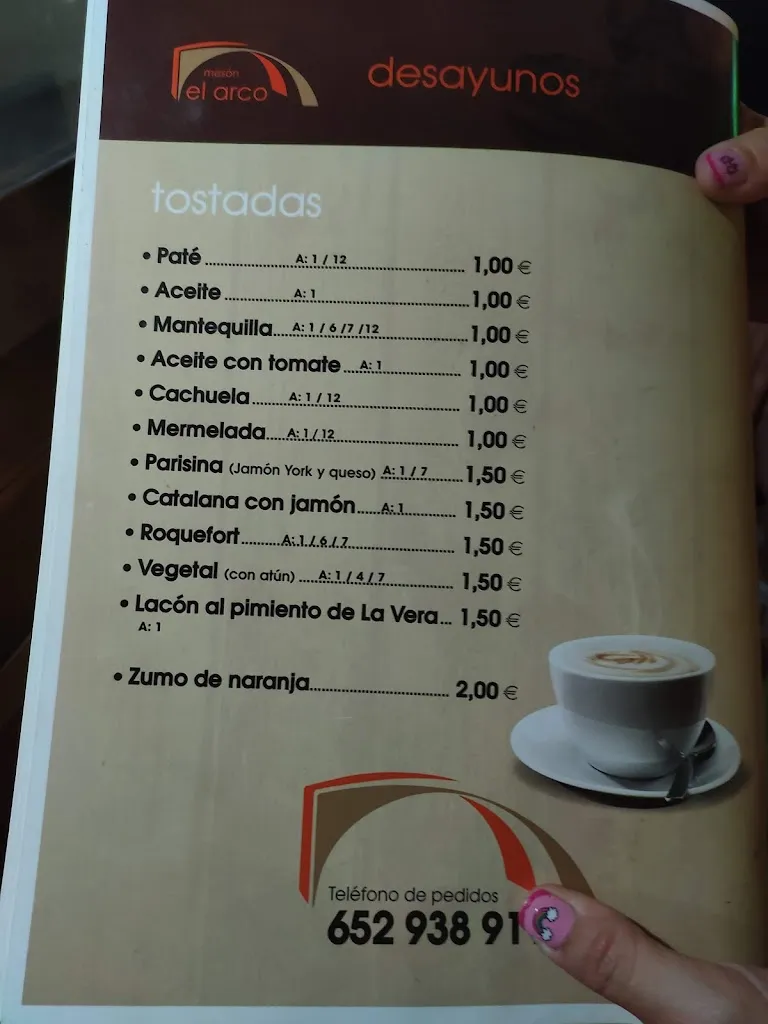 Menu_MESON EL ARCO_Pueblonuevo del Guadiana_image_1