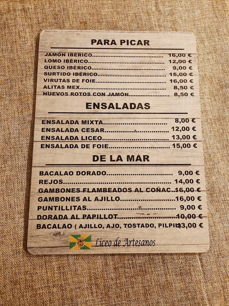 Menu_Restaurante Liceo de artesanos_Olivenza_image_1