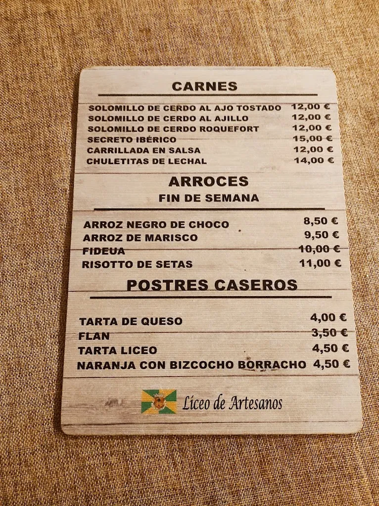 Menu_Restaurante Liceo de artesanos_Olivenza_image_2