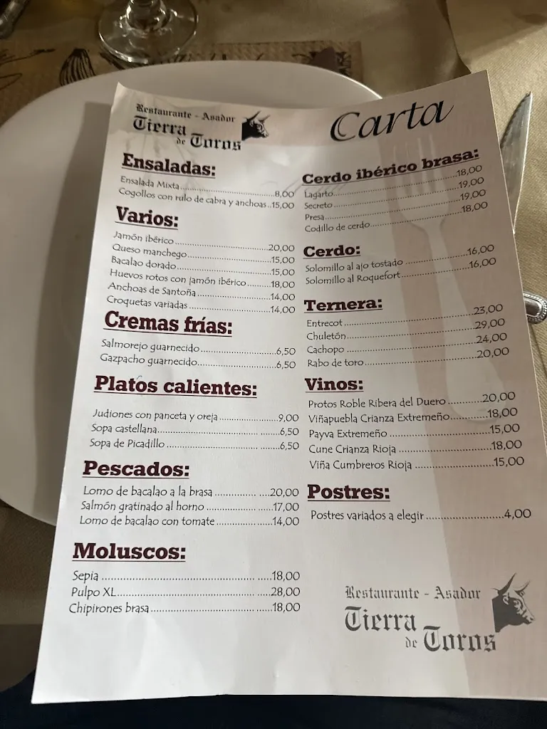 Menu_Asador Tierra de Toros_Olivenza_image_1