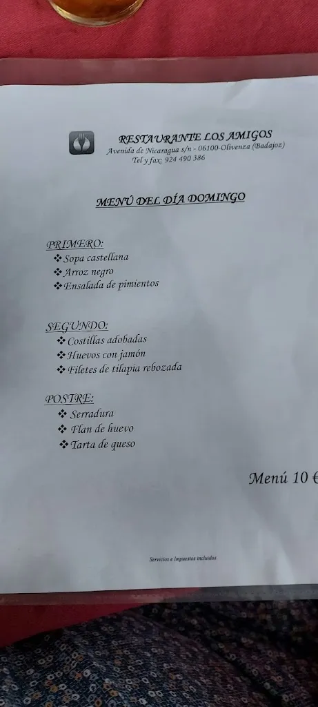 Menu_Restaurante Los Amigos_Olivenza_image_2