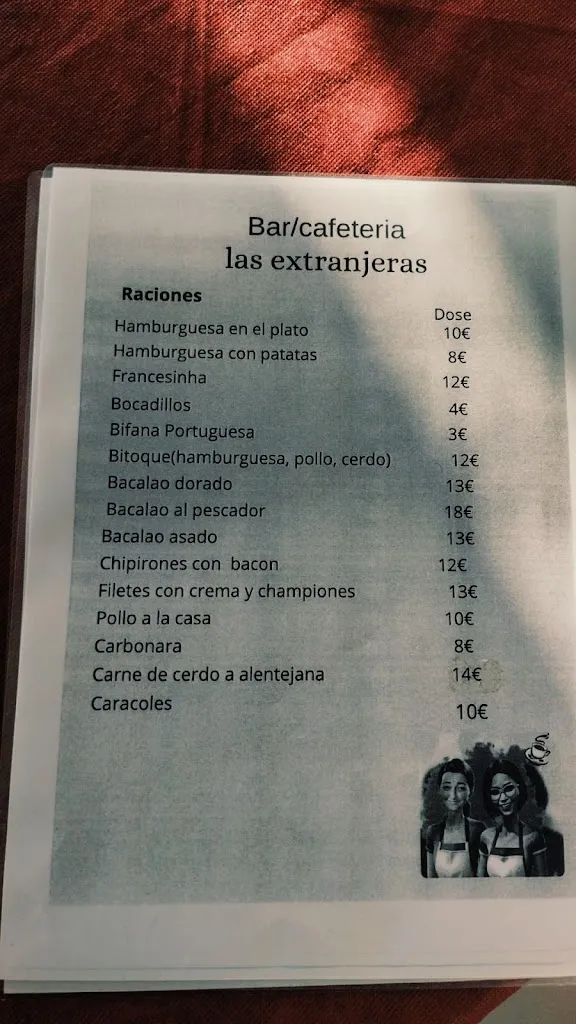 Menu_Bar Las extranjeras_Olivenza_image_2