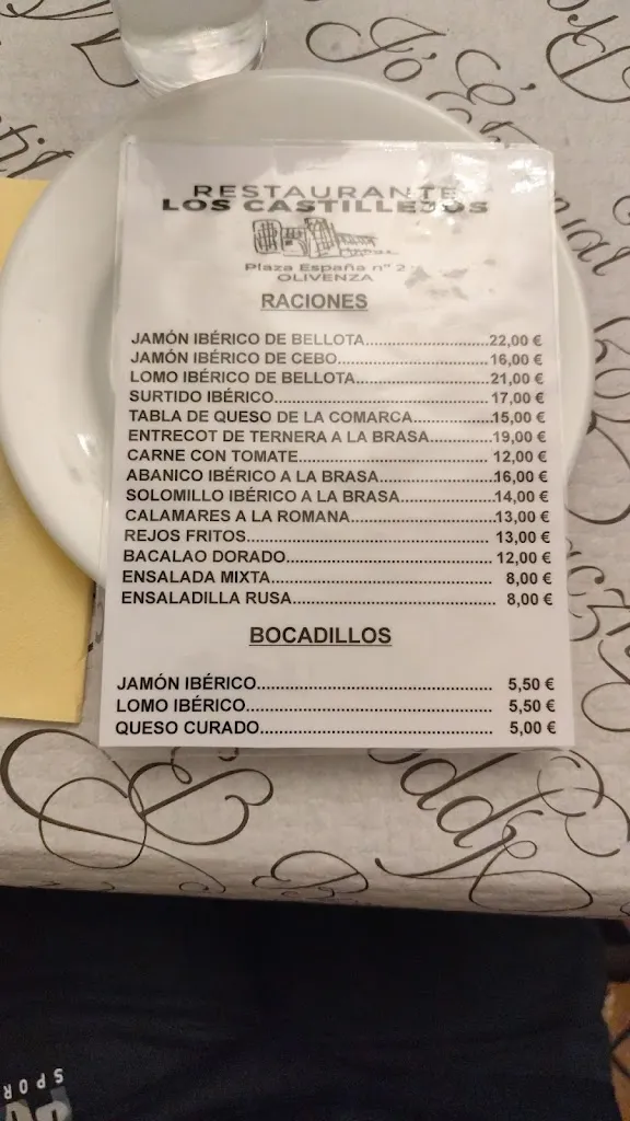 Menu_Bar restaurante Castillejos_Olivenza_image_3