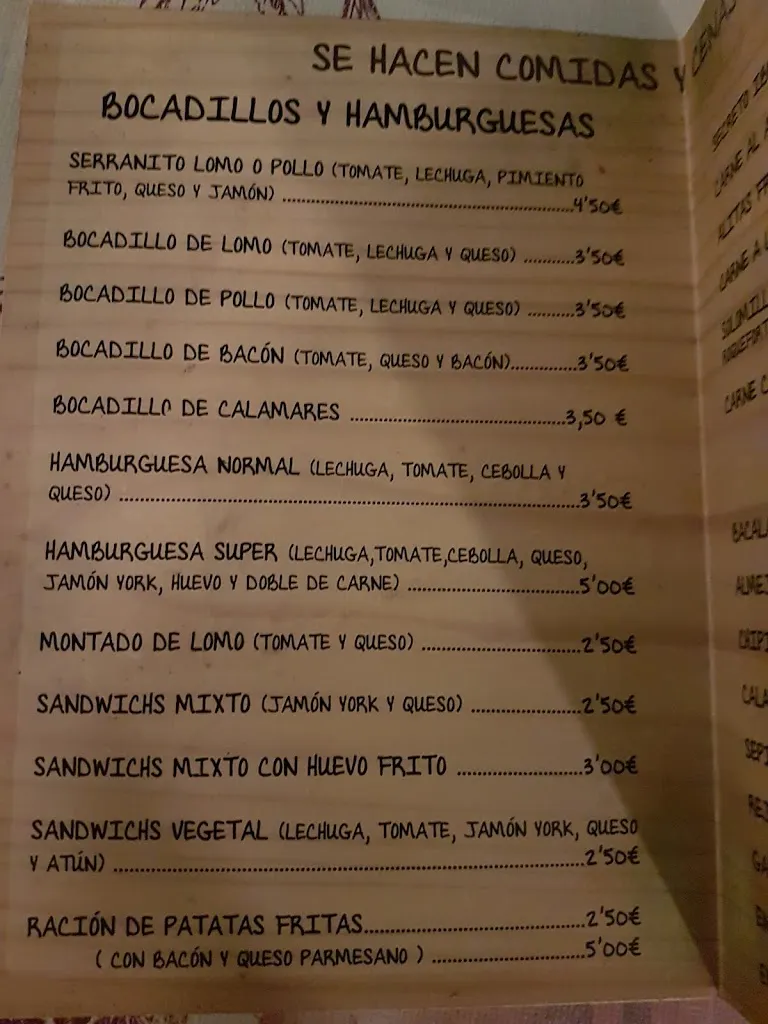 Menu_Bar Canucha_Olivenza_image_3