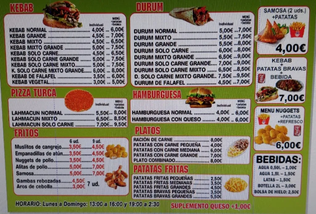 Menu_Restaurante King kebab Olivenza_Olivenza_immagine_1