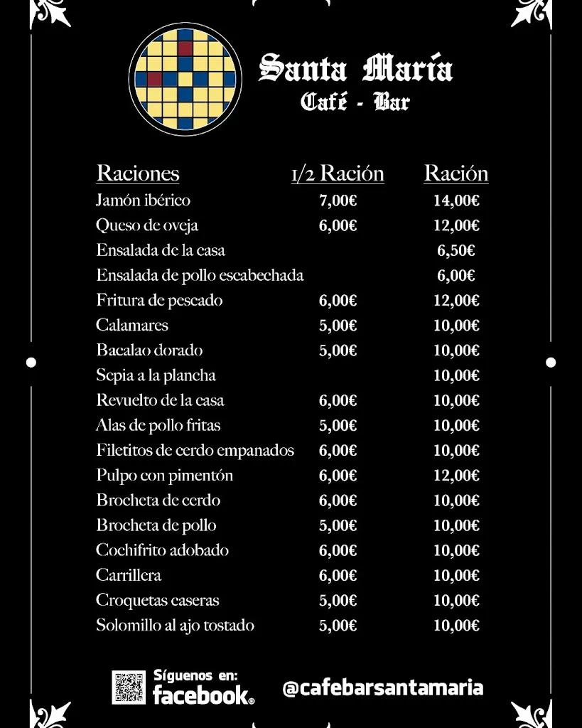 Menu_Cafe Bar Santa María_Olivenza_image_4