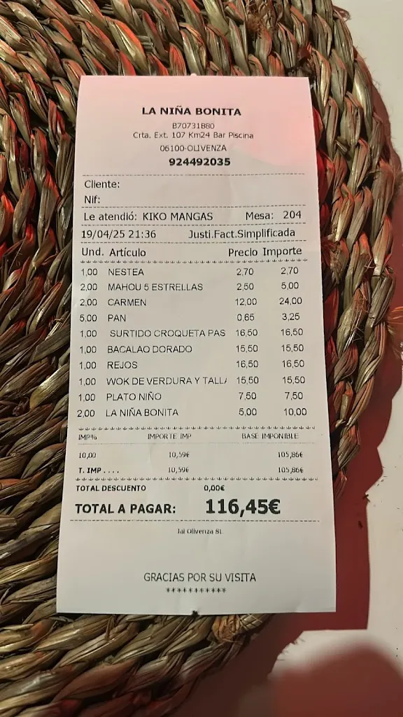 Ana HM_Restaurante La Niña Bonita_Olivenza_review