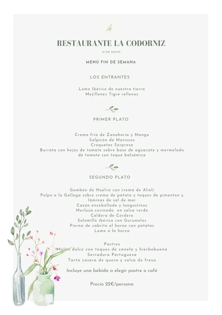 Menu_Restaurante La Codorniz del sereno_Quintana de la Serena_image_3