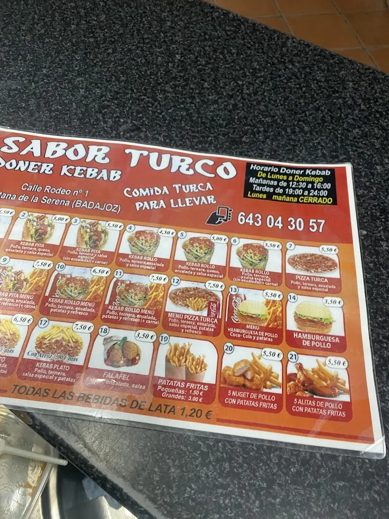 Menu_Kebab durum pizzeria halal el quintanejo_Quintana de la Serena_image_2