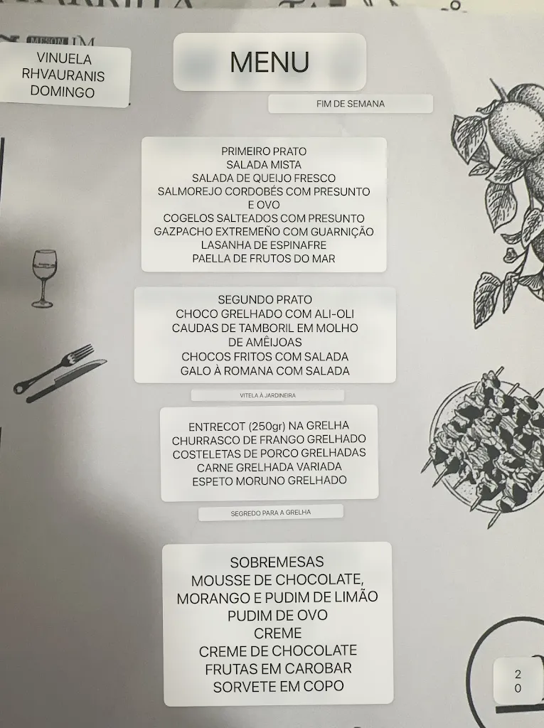 Menu_J.M. Viñuela Hostal Restaurante_San Pedro de Mérida_image_2