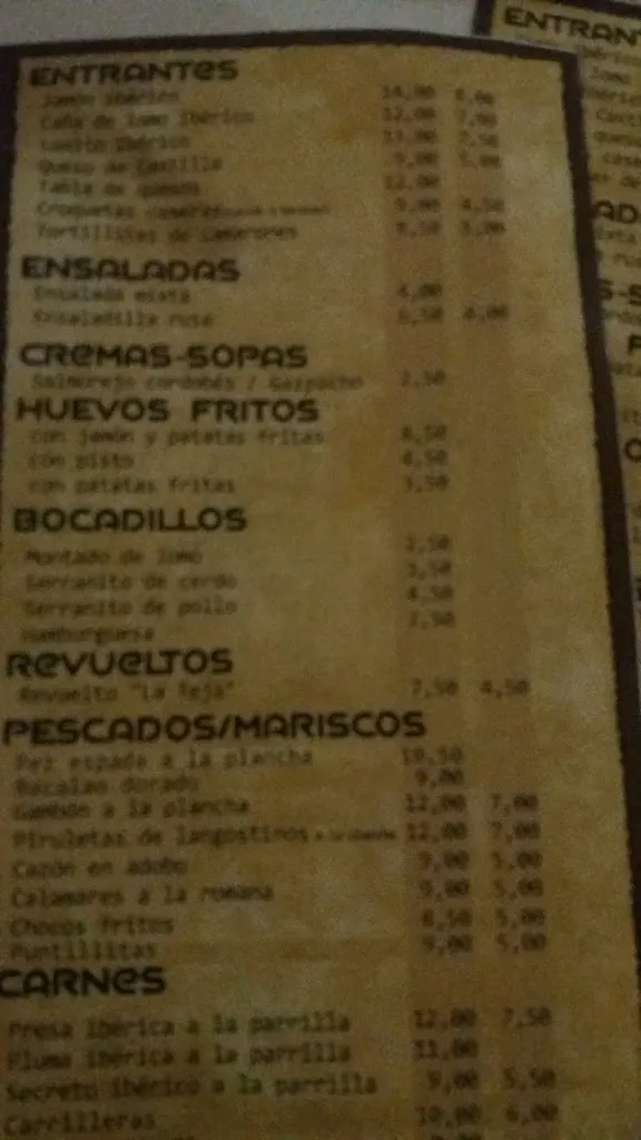 Menu_Mesón Restaurante La Teja_Segura de León_image_3