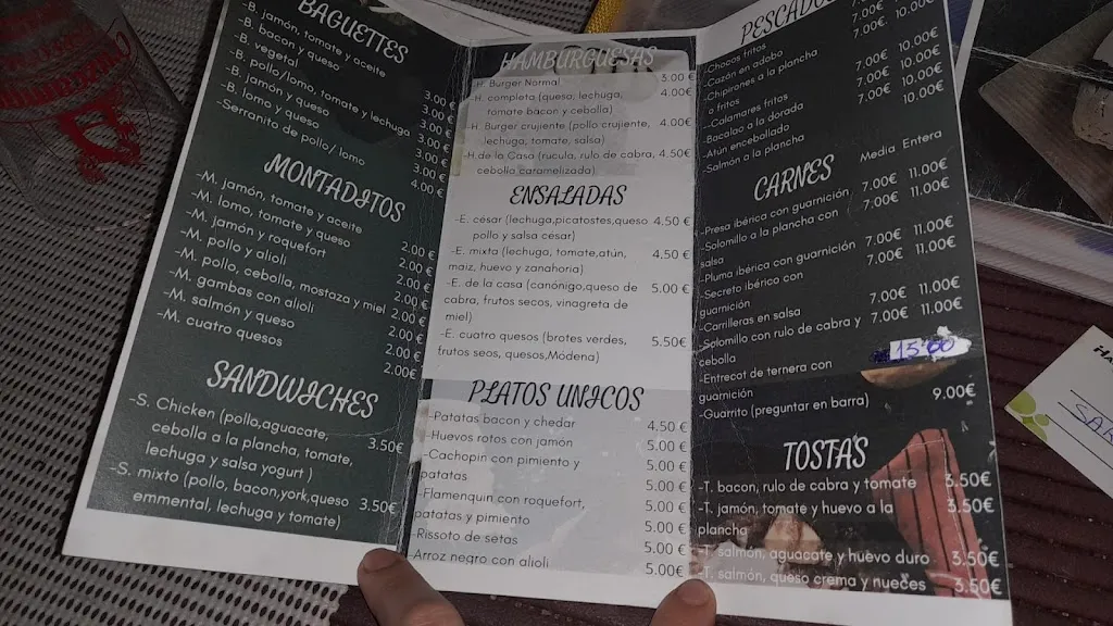 Menu_Bar El Tropezón_Segura de León_image_1