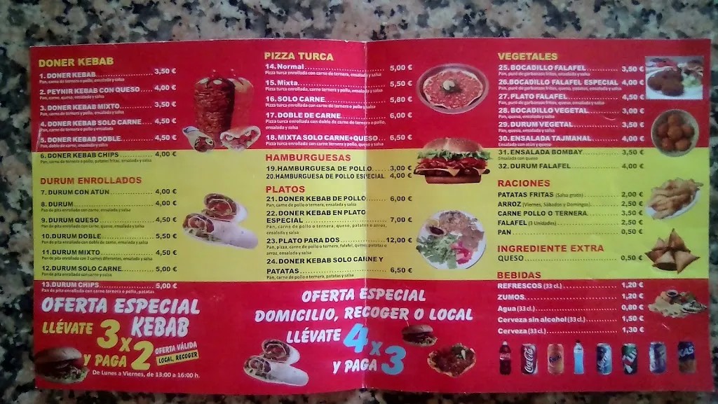 Menu_Taj Mahal Bar Doner Kebab_Santa Amalia_image_1