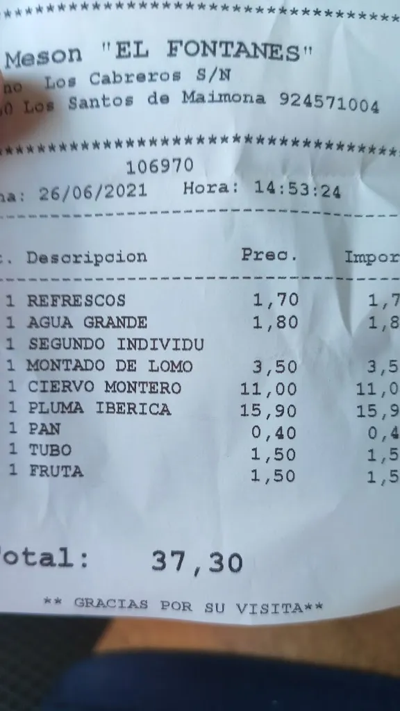 Menu_Mesón El Fontanés_Santos de Maimona Los_immagine_2