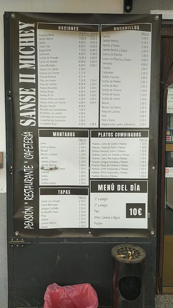 Menu_Hostal Restaurante Cafeteria Sanse - II Michey_Santos de Maimona Los_immagine_1