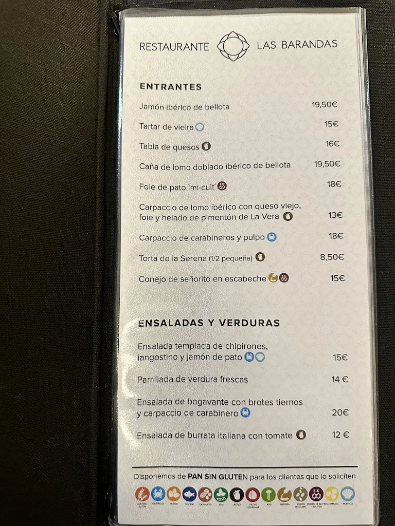 Menu_Restaurante LAS BARANDAS_Santos de Maimona Los_image_1
