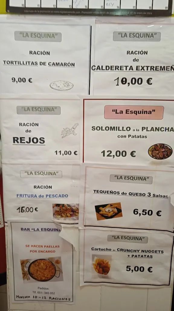 Menu_CAFÉ BAR LA ESQUINA_Solana de los Barros_image_1