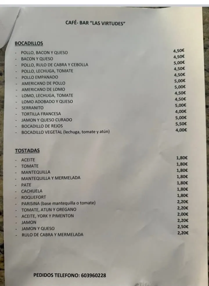 Menu_CAFÉ BAR RESTAURANTE LAS VIRTUDES_Torremejía_image_3