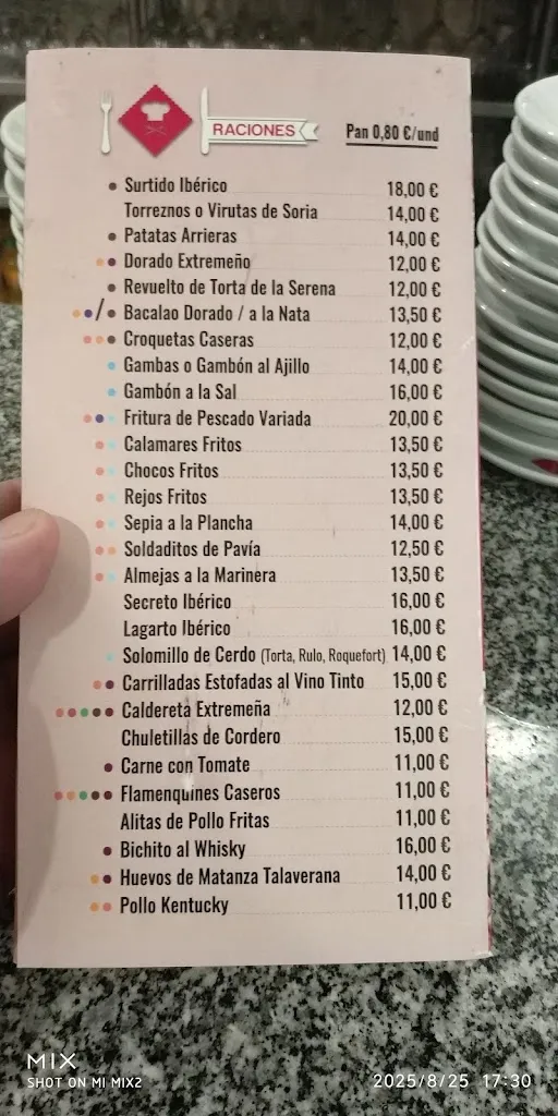 Menu_La gasolinera 375_Talavera La Real_image_1