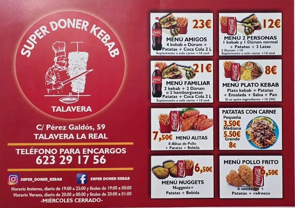 Menu_SUPER DONER KEBAB, TALAVERA LA REAL_Talavera La Real_image_2