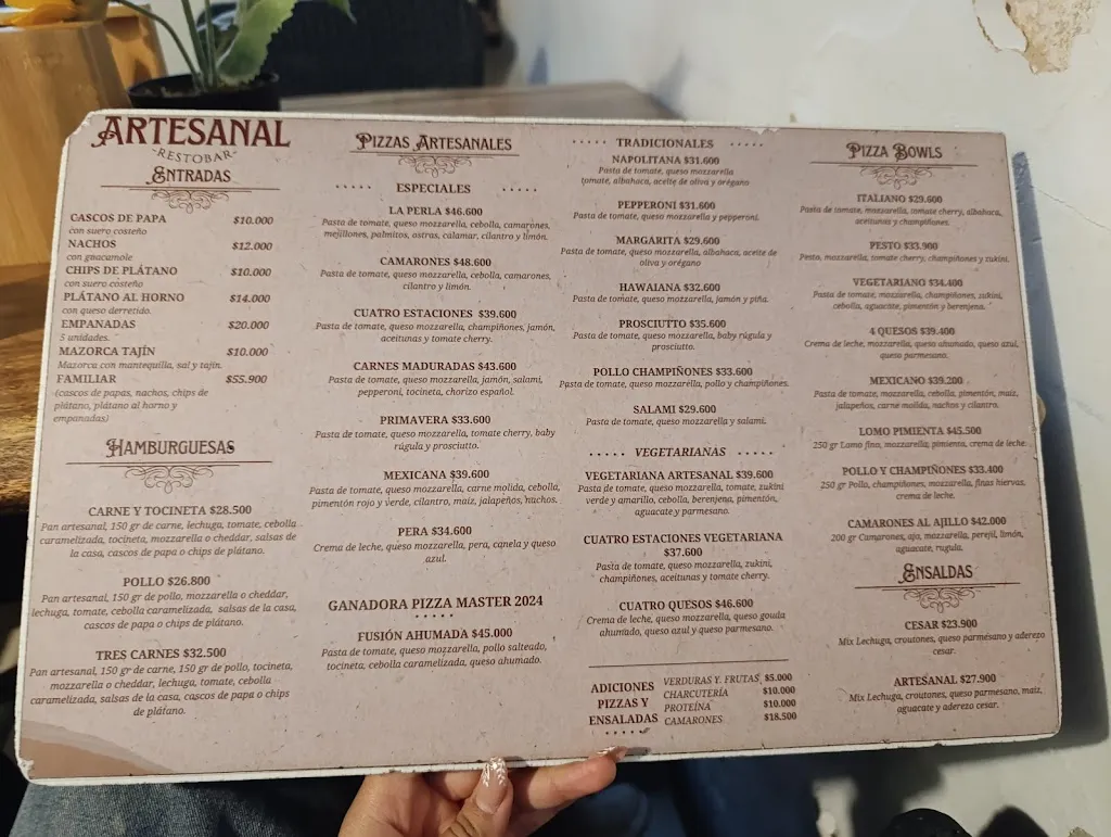 Menu_Artesanal Restobar_Santa Marta_image_1