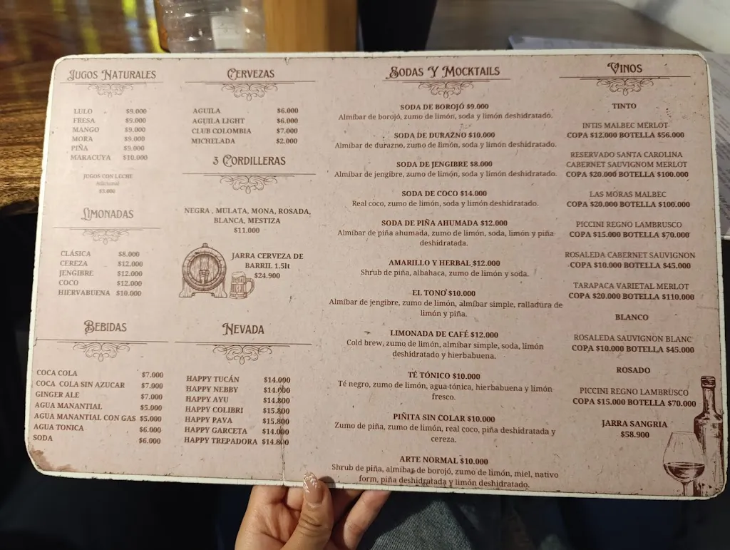 Menu_Artesanal Restobar_Santa Marta_image_4