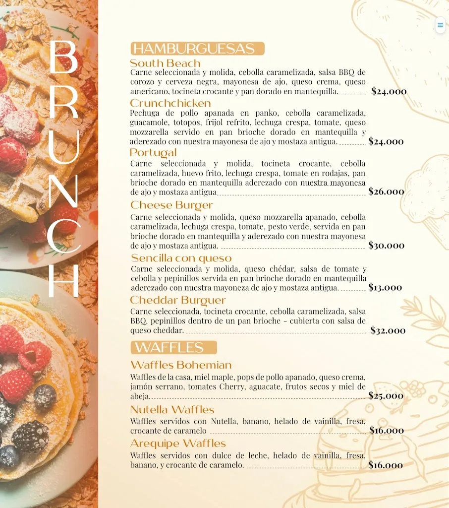 Menu_Bohemian Brunch, Restaurante y Disco santa marta_Santa Marta_image_1