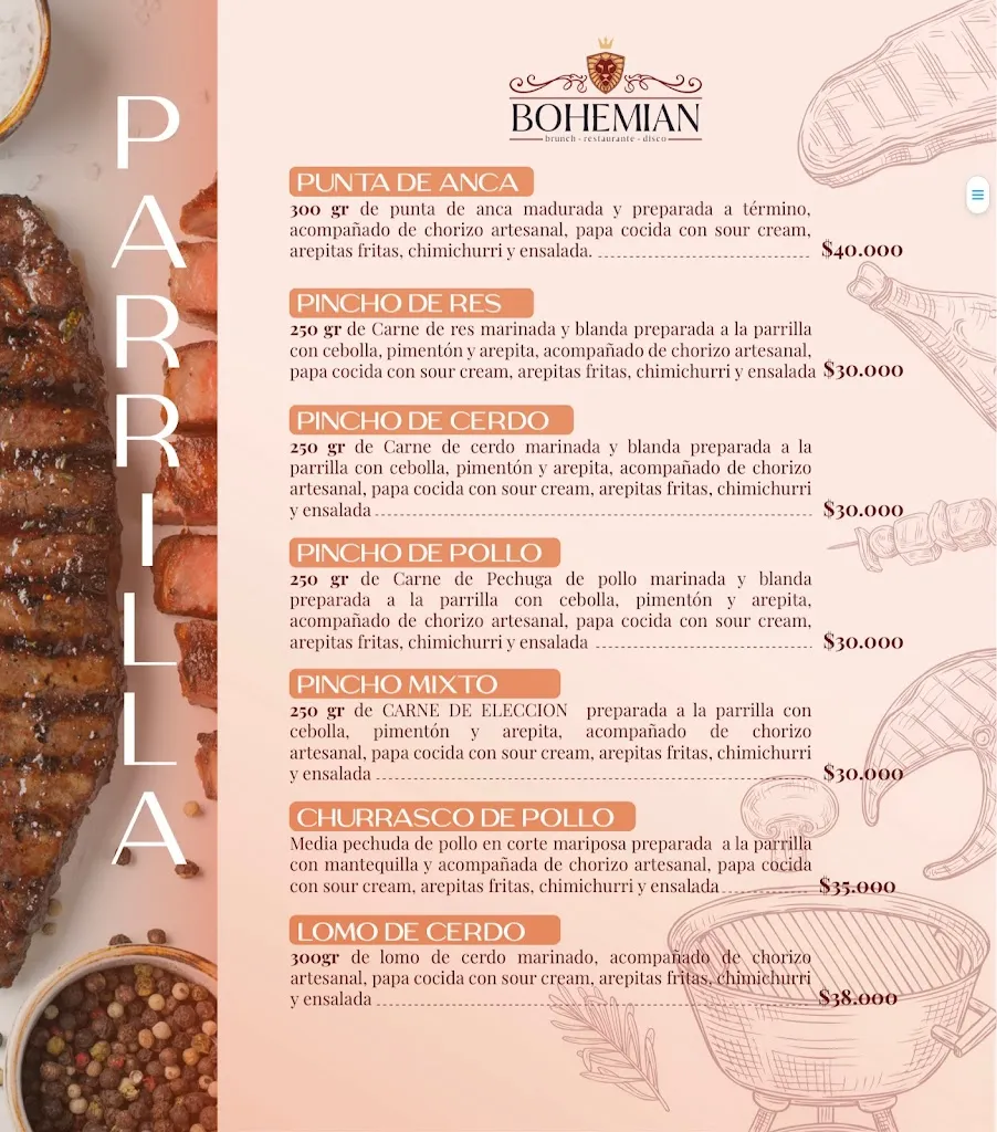 Menu_Bohemian Brunch, Restaurante y Disco santa marta_Santa Marta_image_2