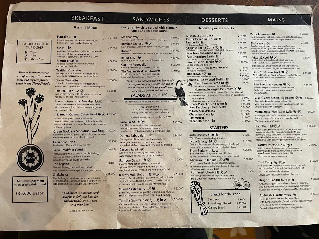 Menu_Ikaro Cafe_Santa Marta_image_3