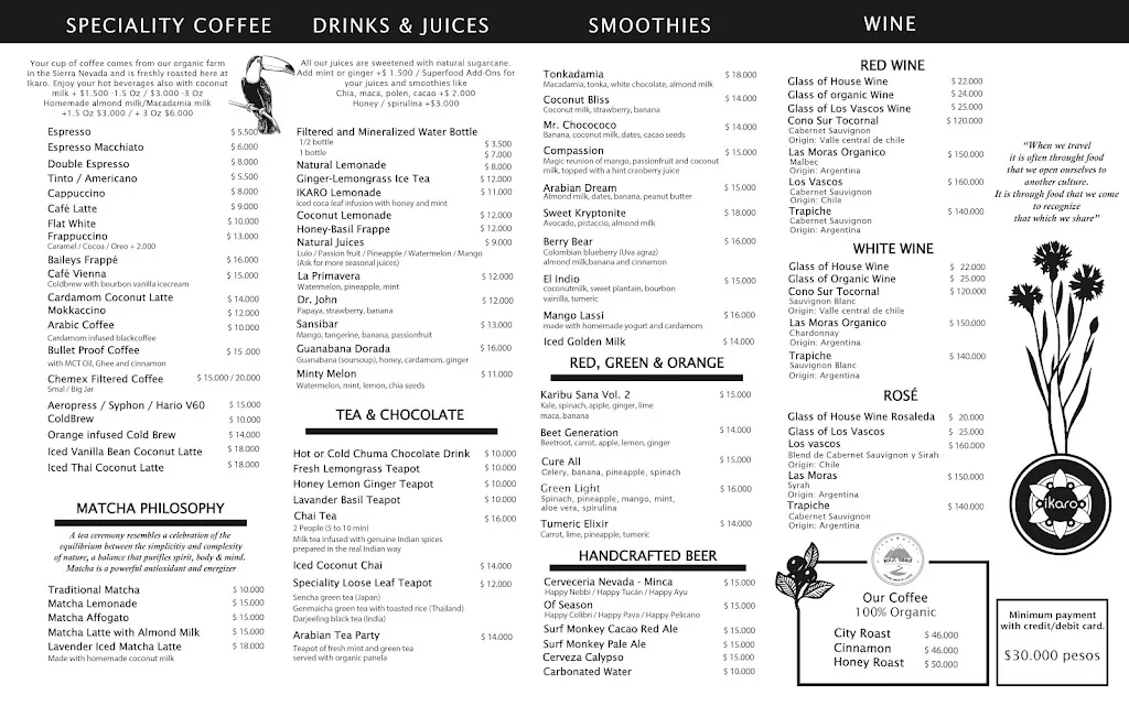 Menu_Ikaro Cafe_Santa Marta_image_4