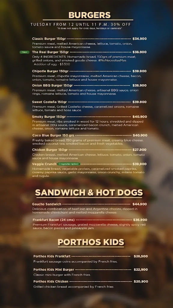 Menu_Porthos Steakhouse & Pub_Santa Marta_image_1