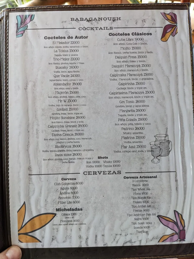 Menu_Babaganoush Restaurante-Bar_Santa Marta_image_1