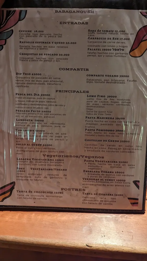 Menu_Babaganoush Restaurante-Bar_Santa Marta_image_2
