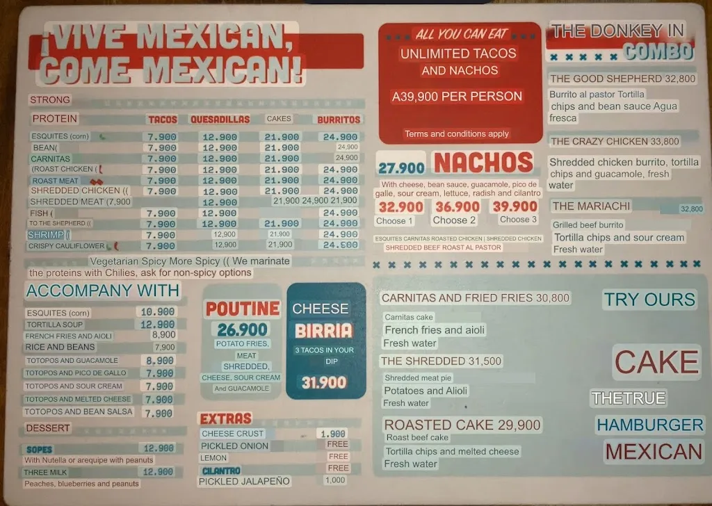 Menu_El Mexican Santa Marta_Santa Marta_image_1