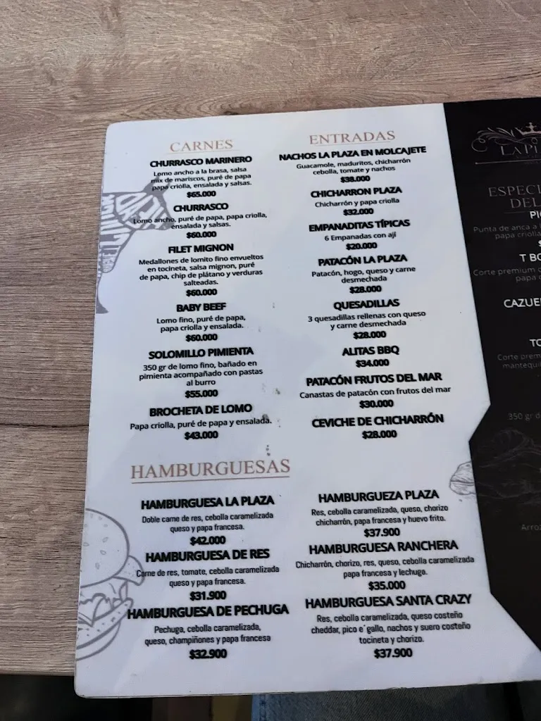 Menu_La Plaza Santa Marta_Santa Marta_image_4