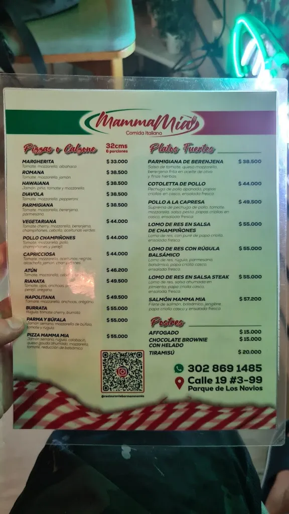 Menu_Mammamia Comida Italian - Pizza and Pasta_Santa Marta_image_4