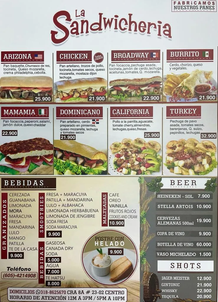 Menu_La Sandwicheria Santa Marta_Santa Marta_image_1