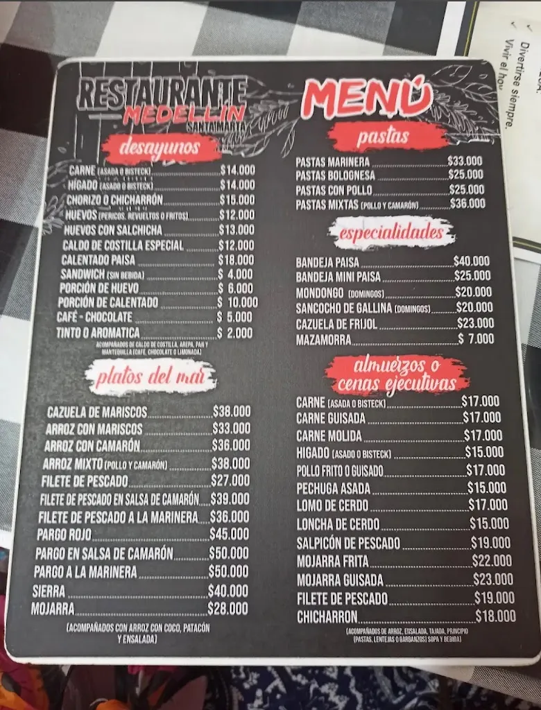 Menu_Restaurante Medellin_Santa Marta_image_1