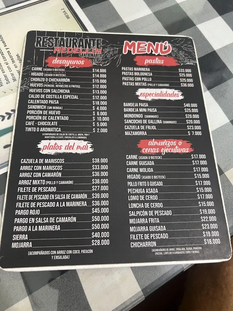 Menu_Restaurante Medellin_Santa Marta_image_2
