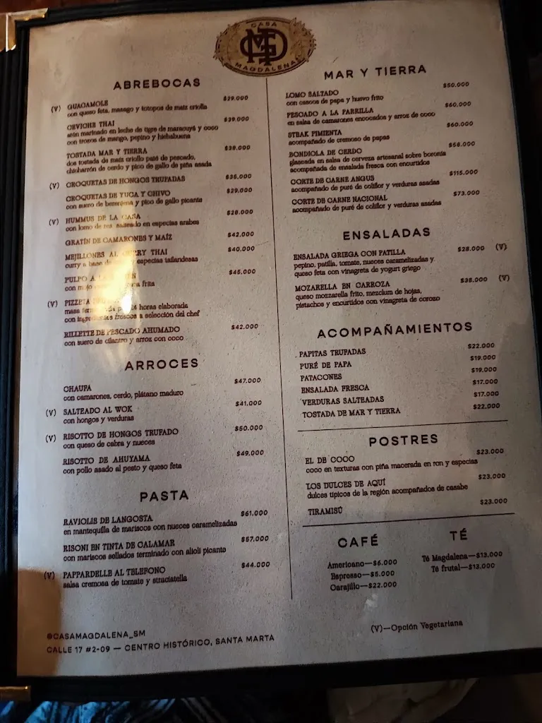 Menu_Casa Magdalena_Santa Marta_image_2