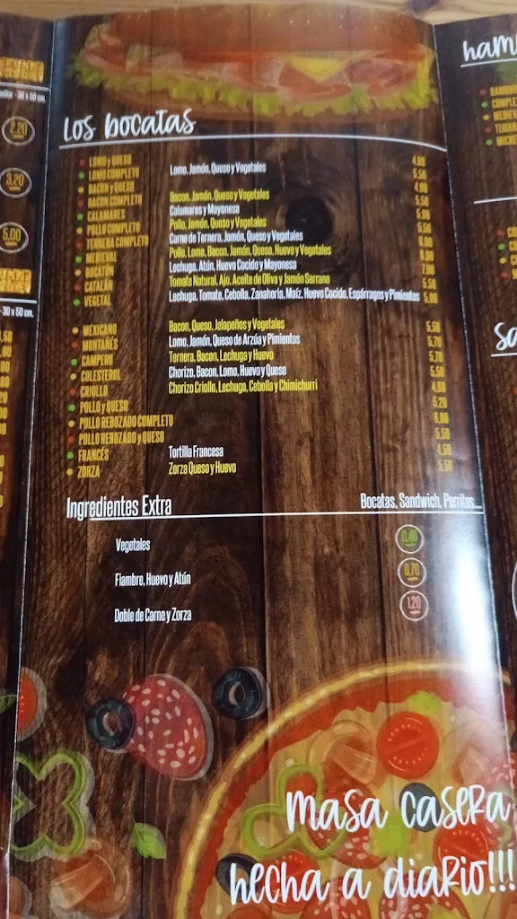 Menu_Cervecería - Bocatería 