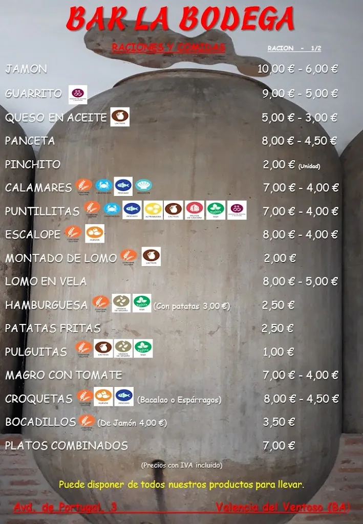 Menu_BAR LA BODEGA_Valencia del Ventoso_image_1