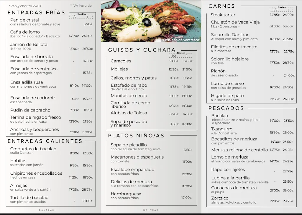 Menu_Restaurante Dantxari_Amés_image_1