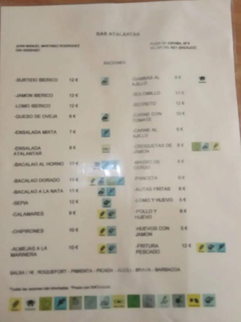 Menu_Café-Bar Atalantar_Villar del Rey_image_2