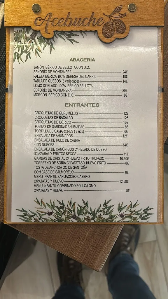 Menu_Acebuche_Villanueva del Fresno_image_1