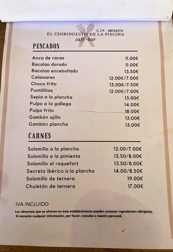 Menu_Chiringuito La Piscina_Villanueva del Fresno_image_1