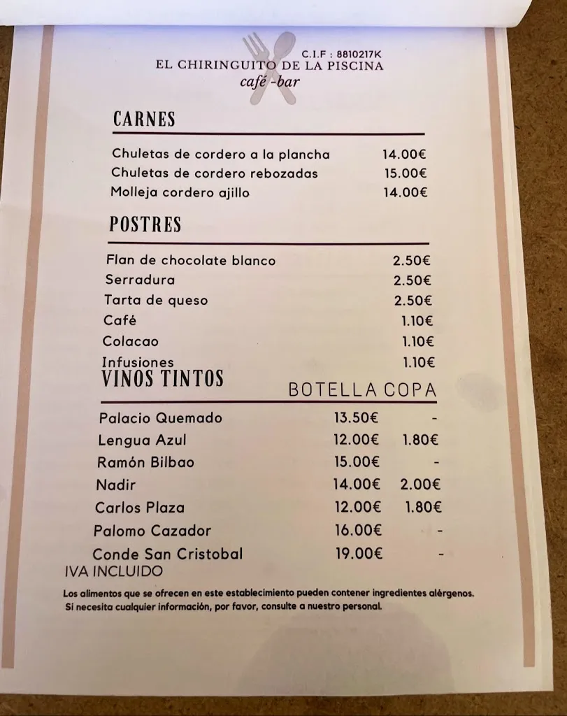 Menu_Chiringuito La Piscina_Villanueva del Fresno_image_3