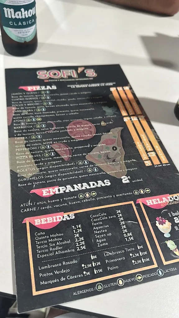 Menu_Cafeteria Pizzería Sofi's_Villanueva del Fresno_image_1