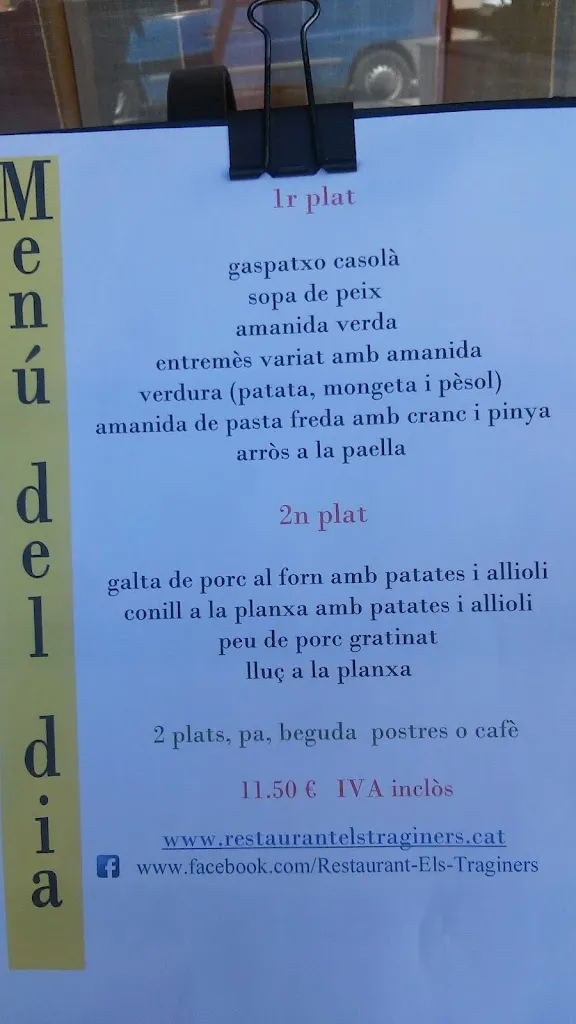 Menu_Restaurant Els Traginers_Aiguafreda_immagine_4