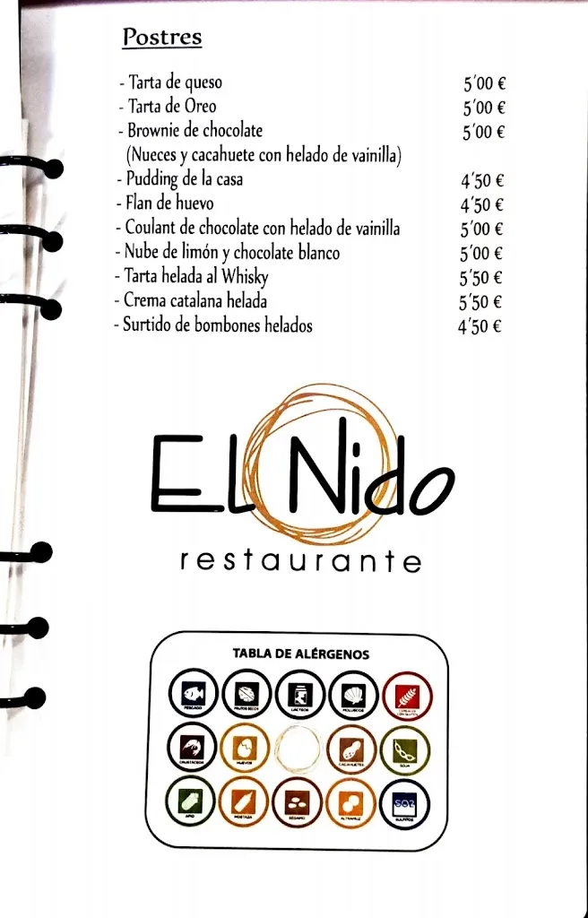 Menu_Restaurante El Nido_Aguilar de Segarra_immagine_2
